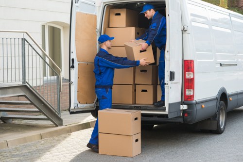Man with a van service operating in Nottinghill residential street