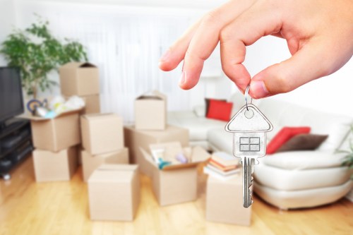 Local movers handling access challenges in a Notting Hill townhouse