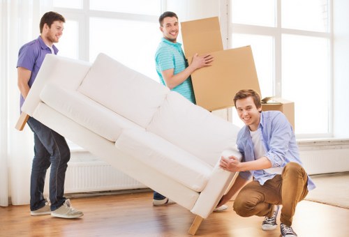 Busy moving operation in a Notting Hill property with careful loading