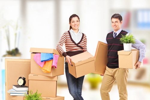 Commercial moving team planning a relocation in Notting Hill