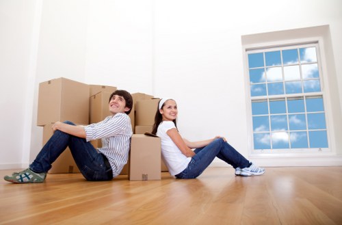 Professional van and mover helping with a small move in Nottinghill