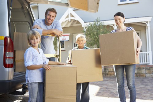 Notting Hill apartment move with removal van and packed furniture