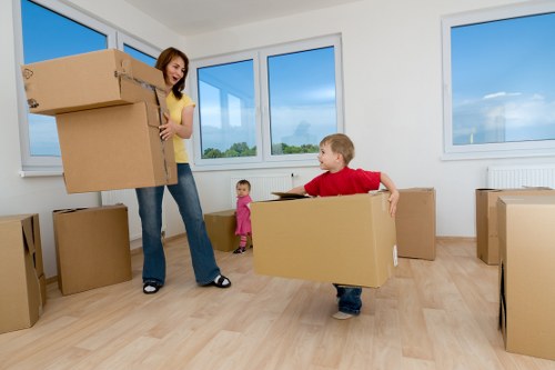 Careful handling of household items during a Nottinghill move