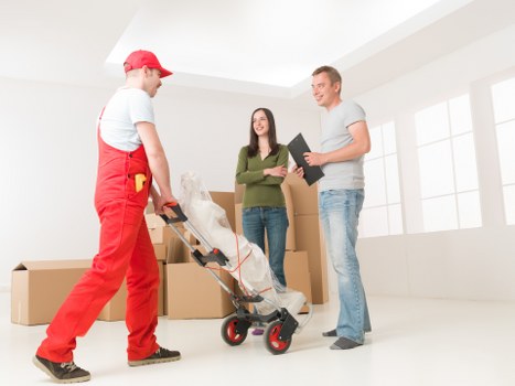 Careful loading of household furniture during a Nottinghill move