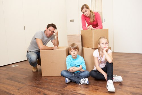 Unpacking boxes and organizing a new Nottinghill property